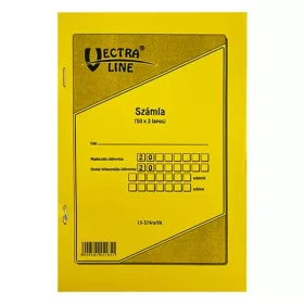  Nyomtatvány számla VECTRALINE A/5 álló 50x3 lapos 1 áfás