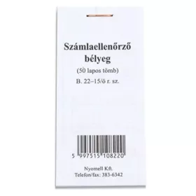 Nyomtatvány ellenőrző bélyeg