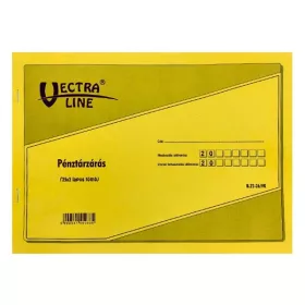   Nyomtatvány pénztárzárás VECTRALINE A/4 fekvő 25x2 lapos