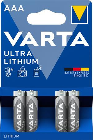 VARTA Elem, AAA mikro, 4 db, lítium, VARTA "Ultra Lithium"