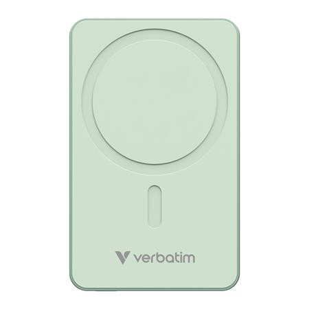 VERBATIM Power bank, külső akkumulátor, vezeték nélküli, 10.000mAh, VERBATIM "Charge n Go Essentials", zöld