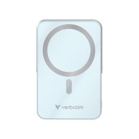   VERBATIM Power bank, mágneses (vezeték nélküli), 10.000mAh, VERBATIM "Charge n Go", kék
