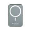 VERBATIM Power bank, külső akkumulátor, mágneses (vezeték nélküli), 10.000mAh, kitámasztó, VERBATIM "Charge n Go", szürke