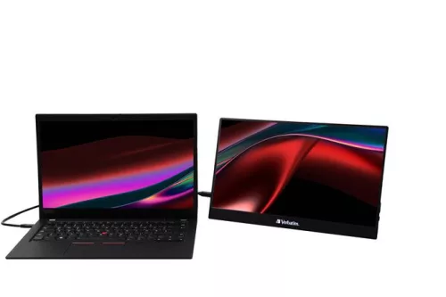VERBATIM Hordozható monitor, érintőképernyő, 4K UHD felbontás, fém borítás, 15,6", VERBATIM "PMT-15-4K"