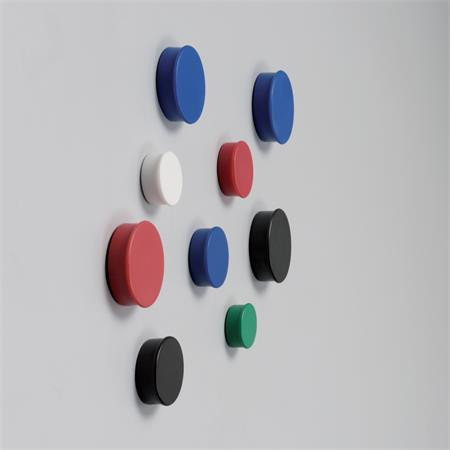 NOBO Mágneskorong, 20 mm, 8 db, NOBO fekete