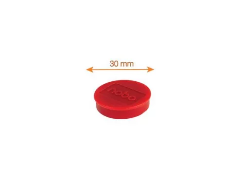 NOBO Korong mágnes, fehértáblához, 30 mm, 4 db, NOBO, piros