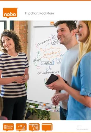 NOBO Flipchart papír, 650X955mm, 20 lap, NOBO