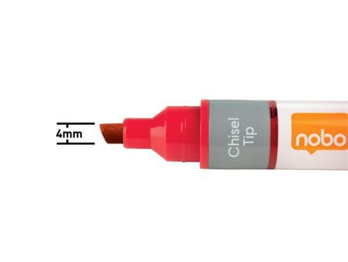 NOBO Táblamarker, vágott hegyű, 4 mm, NOBO, piros