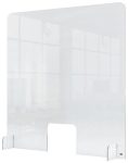   NOBO Védőfal, kiadó ablakkal, asztali, akril, 700x850 mm, NOBO, átlátszó