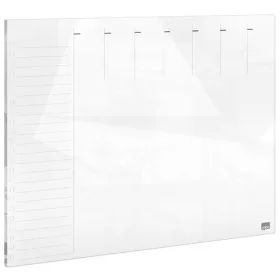   NOBO Tervezőtábla, üveg, mágneses felület, heti, 43x56 cm, NOBO "Home", fehér