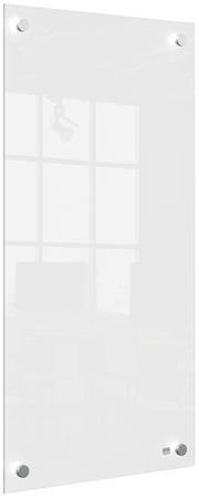 NOBO Üzenőtábla, üveg, fali, keskeny, 30x60 cm, NOBO "Home", fehér