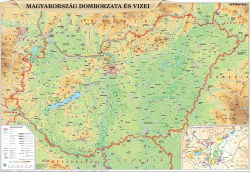 STIEFEL Könyökalátét, kétoldalas, STIEFEL "Magyarország domborzata/ Kárpát medence domborzata "