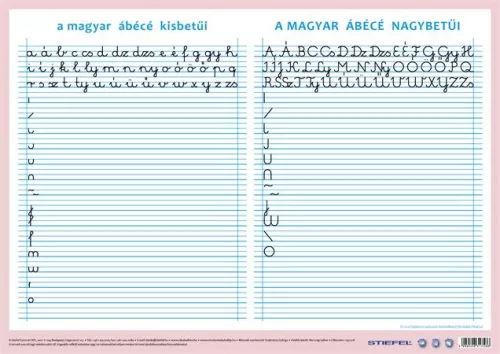 STIEFEL Könyökalátét, kétoldalas, A3, STIEFEL "A magyar ábécé betűi"