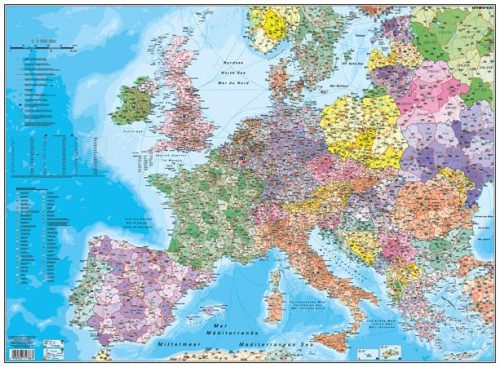 STIEFEL Könyökalátét, 66x45 cm, STIEFEL "Európa irányítószámos térképe"