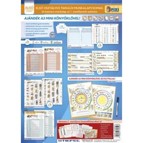   STIEFEL Tanulói munkalap csomag, 5 munkalap, 1 alátét, filc, STIEFEL "I. osztály"