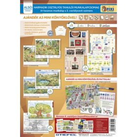   STIEFEL Tanulói munkalap csomag, 5 munkalap, 1 alátét, filc, STIEFEL "III. osztály"