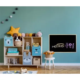   VICTORIA VISUAL Krétás tábla, fekete felület, nem mágneses, 40x60 cm, fakeret, VICTORIA VISUAL