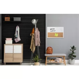   VICTORIA VISUAL Kombitábla, mágneses, parafa, 60x40 cm, fehér keret, VICTORIA VISUAL, "Elements"